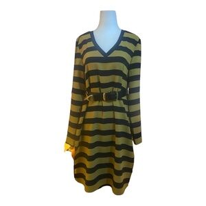 Scotch & Soda, Maison Scotch “silk soirée”striped dress. Sz 1